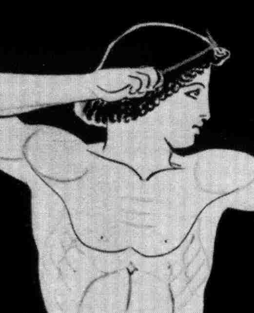 Theseus im Kentaurenkampf. Gefbild auf einem attischen Mischgef (Nachzeichnung) (460-450 v.Chr.)