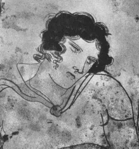 Sitzender Jngling am Grabstein aus Eretria (Euba) (letztes Jahrzehnt des 5.Jh. v.Chr.)